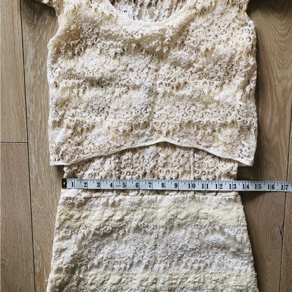 The Kooples Layered Lace Mini Dress in Cream White Size 38 /US Size M - Picture 3 of 15